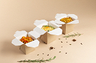 Коробка для лапши WOK 101х101х106 мм 700 мл CHINA PACK с квадратным дном КРАФТ КАРТОН "OSQ", 30 шт./упак
