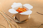 Коробка для лапши WOK 101х101х106 мм 700 мл CHINA PACK с квадратным дном КРАФТ КАРТОН "OSQ", 30 шт./упак
