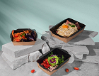 Упаковка 400мл ДхШхВ 145х95х45мм OPSALAD с прозрачной крышкой КРАФТ "OSQ", 50 шт./упак